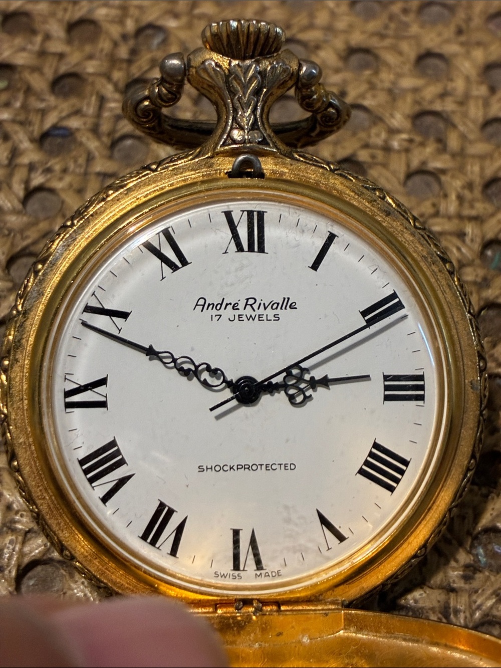 Andre Rivalle Swiss made Accent - Gold/White pocket watch